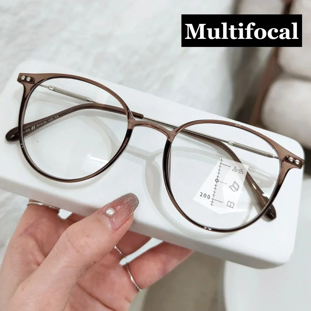 Top Trends: Intelligent Multifocal Reading Glasses Vintage Blue Light Blocking Prescription Presbyopia Eyeglasses Finished Near Far Eyewear Shoppable Styles