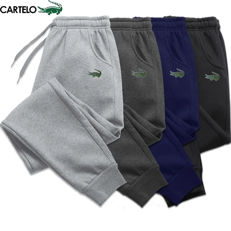 Top Trends: CARTELO Men‘s Trousers Long Pants Printing Spring And Autumn Men’s Casual Fleece Sweatpants Soft Sports Jogging Pants 5 Colors Shoppable Styles