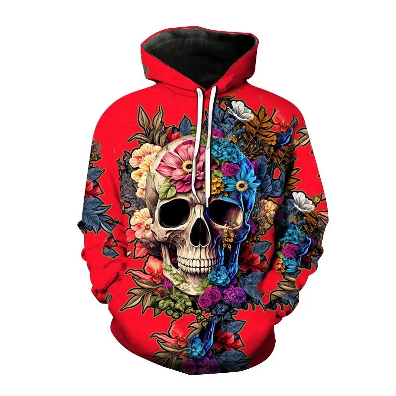 Top Trends: 2023 New Men ‘s Hooded Hip Hop Sweatshirt 3D Skull Head Print Fashion Hip Hop Casual Loose Long Sleeve Hooded Sweatshirt 2XS5XL Shoppable Styles