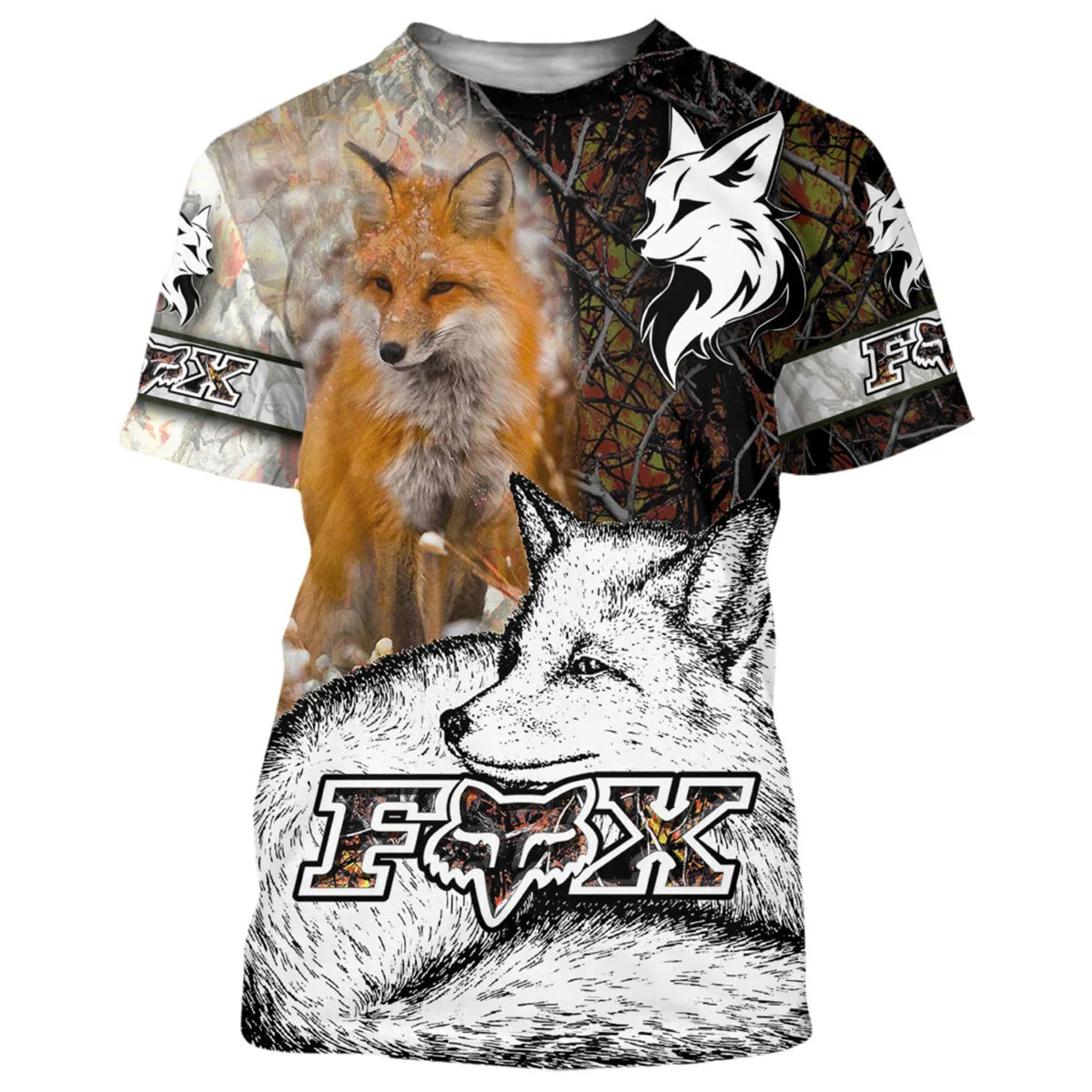 Top Trends: 3D Print Fox Pattern Men&#039;s T-shirt Summer O Neck Short Sleeve Tees Male Casual Sweatshirt Oversized Jersey Mens Clothing Tops Shoppable Styles