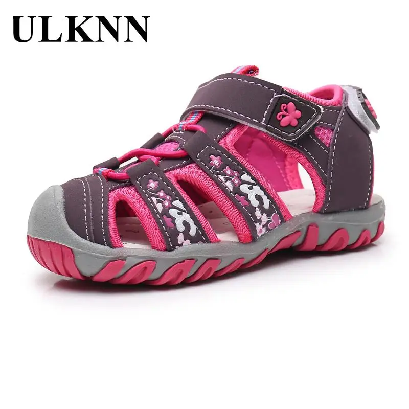 Top Trends: ULKNN Girl's Summer Beach Sandals Girls Casual Kids Shoe Closed Toe Sport Sandals For Girls Soft Baby Toddler Roman Shoes Shoppable Styles