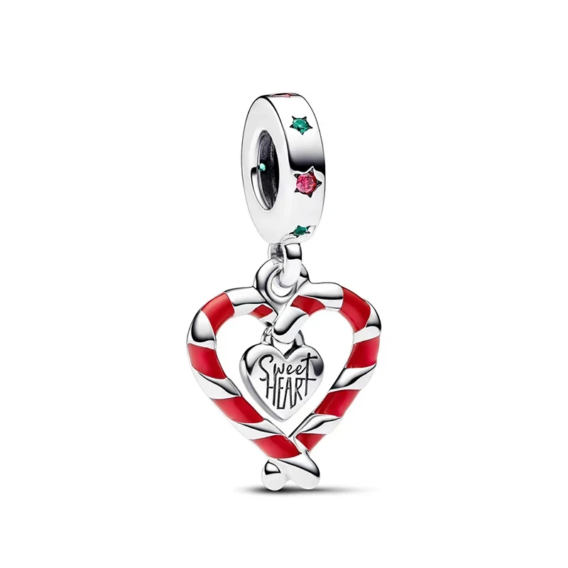 Top Trends: 2023 New 925 Silver New Year Collection Heart Shaped Snowman Logo Charm Charm For Original Women's Bracelet Jewelry Shoppable Styles - Image 5