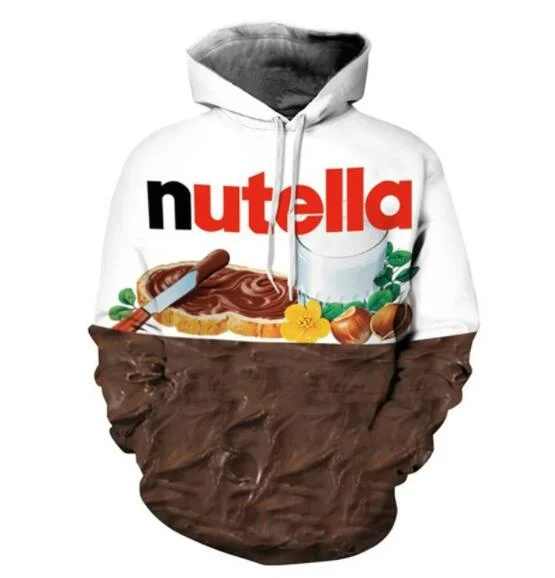 Top Trends: Men&#039;s And Women&#039;s New Fashion Nutella Fun 3D Print Casual Hoodie Oversized Hip-hop Harajuku Sweatshirt Shoppable Styles