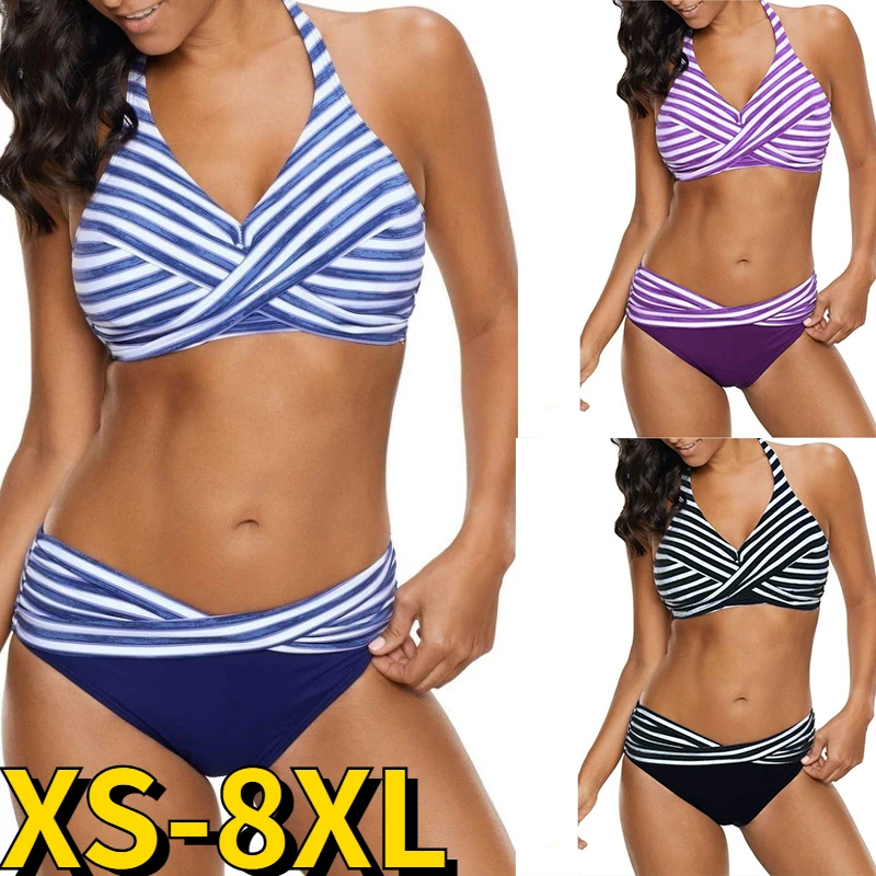 Top Trends: 2023 Two-piece Set Swimsuit Swimwear Summer Women Sexy Bikini Women High Waist Bikinis Set Swimsuit Vintage Print Bathing Suit Shoppable Styles