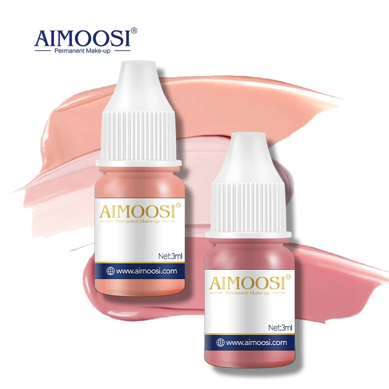 Top Trends: AIMOOSI 3Pc / set Matching Design Nude Color Tattoo Microblading Paint Ink Pigment Semi Permanent Makeup Eyebrows Lips Consumables Shoppable Styles