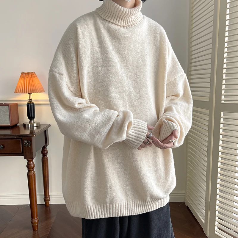 Top Trends: Knitted Men Sweater Turtleneck Loose Casual Bottoming Autumn Pullovers Christmas Sweaters Shoppable Styles