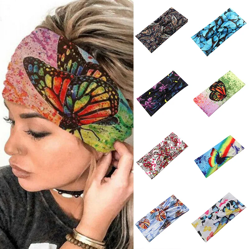 Top Trends: Women Girl Summer Boho Hair Bands Print Headband Bohemian Cross Turban Bandage Bandanas Hair Accessories Headwrap Headwear Gift Shoppable Styles