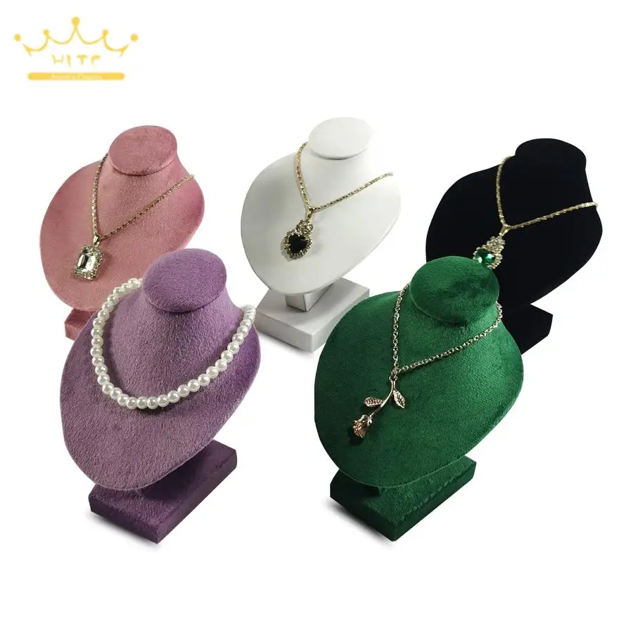 Top Trends: Mini Jewelry Display Stand Necklace Organizer High Quality Velvet Jewelry Rack Small Necklace Display Portrait Mannequin Shoppable Styles