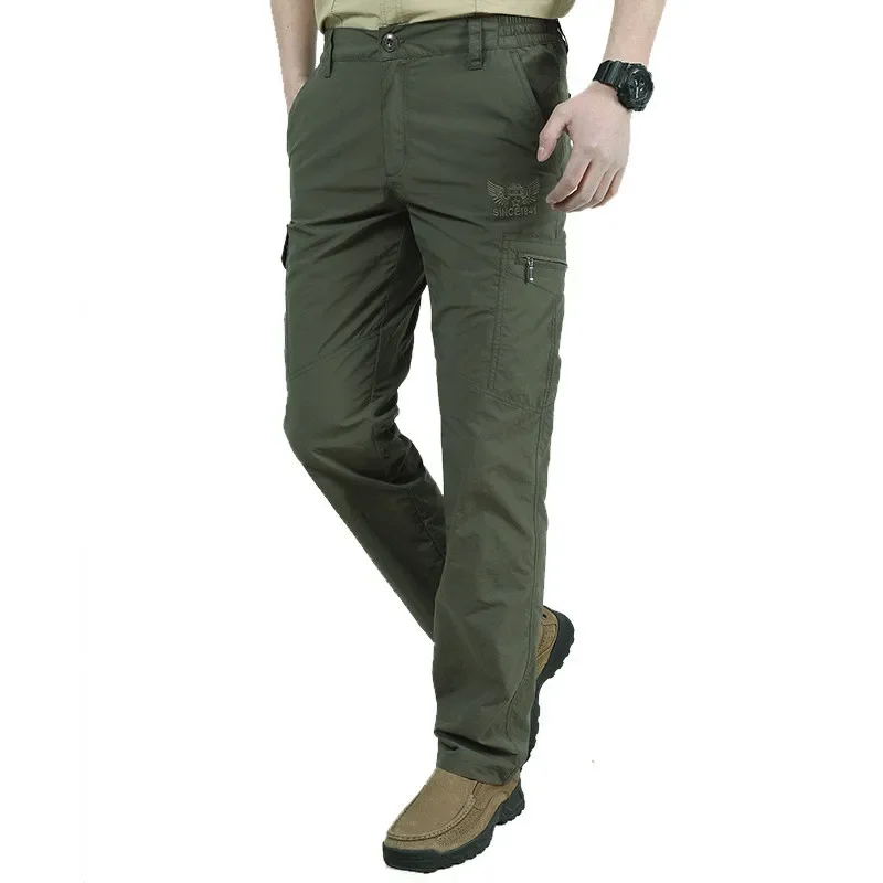 Top Trends: Quick Dry Casual Pants Men Summer Army Military Style Trousers Men&#039;s Tactical Cargo Pants Male Lightweight Waterproof Trousers Shoppable Styles