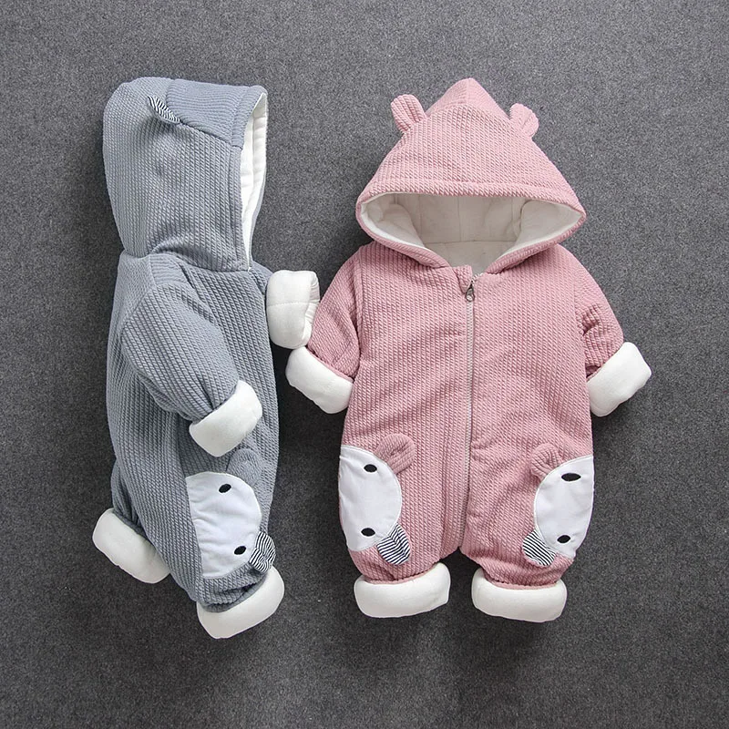 Top Trends: Baby Costume Rompers Kids Clothes Autumn Winter Boy Overall Girl Jumpsuit Garment Thick Warm Comfortable Pure Cotton Jacket Coat Shoppable Styles