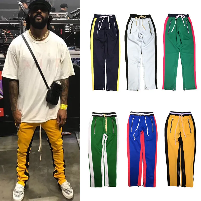 Top Trends: Promotion Man Track Pants Hip Hop Mens Pants Zipper Popular Panelled Soft Trousers StreetWear Sweatpants Casual Men Trousers Shoppable Styles