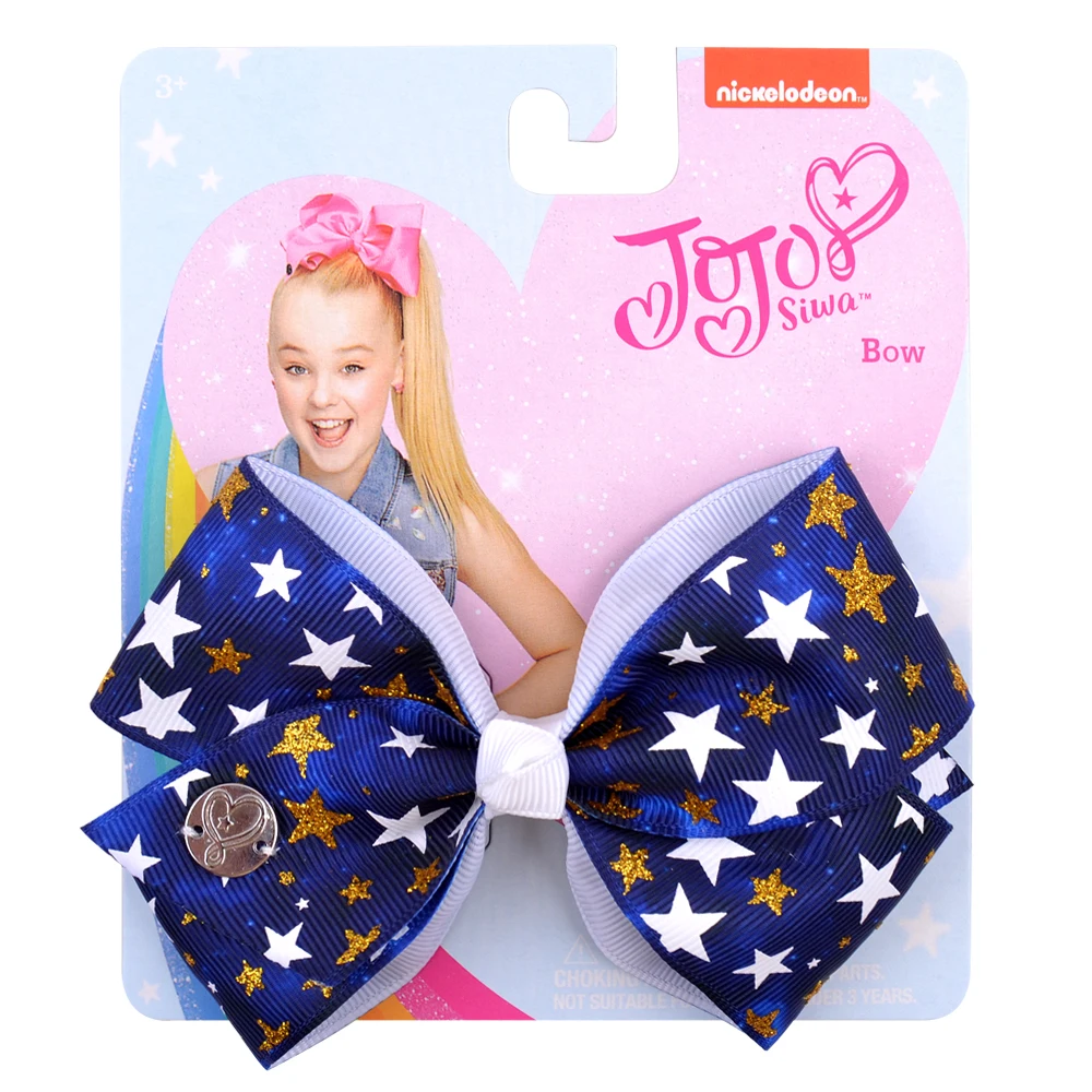 Top Trends: 1 Pcs 4.5" Jojo Clip JoJo Bows Jojo Siwa Rainbow Printed Knot Ribbon Bow Hair Clip Children Hair Accessories 972-J Shoppable Styles