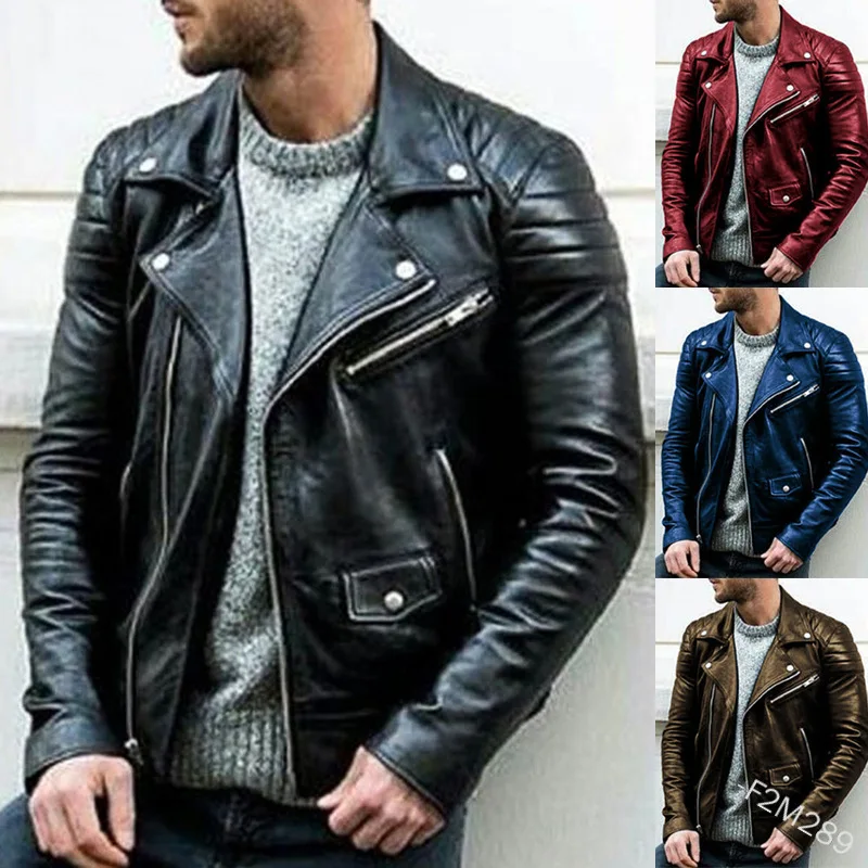 Top Trends: Men's PU Leather Jacket Stand Collar Punk Motorcycle Leather Jacket Shoppable Styles