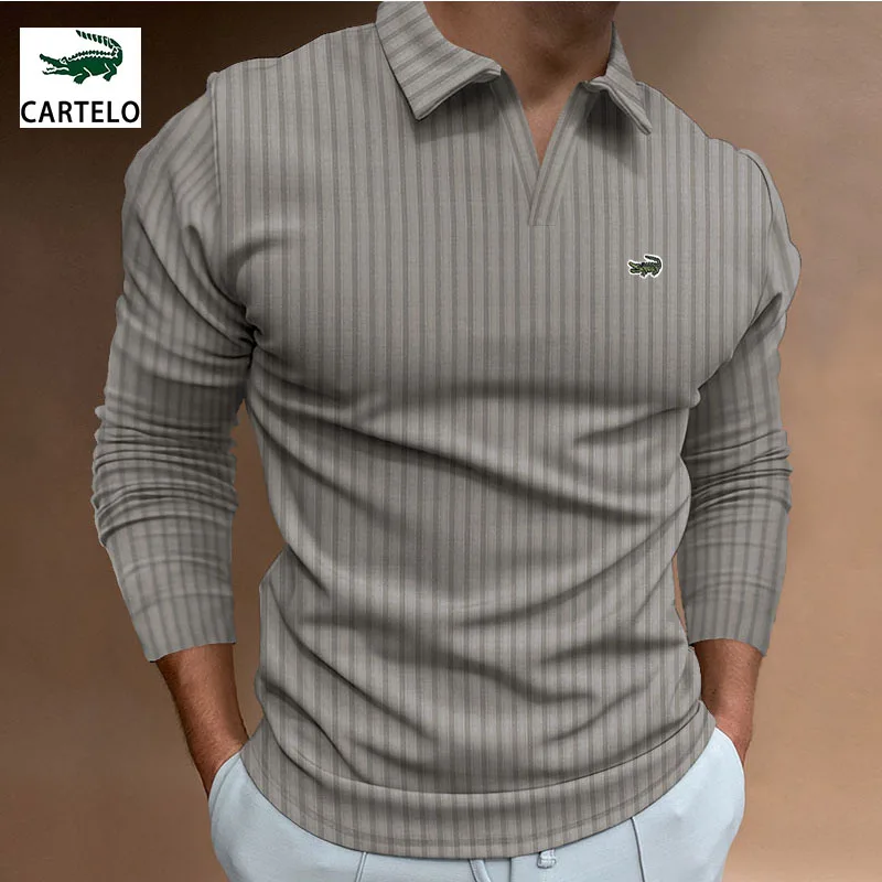 Top Trends: New Autumn Fashion Men's Polo Shirt Solid Color Long Sleeve Embroidery Brand Polo Shirt Casual Sports Top S-3XL Shoppable Styles - Image 4