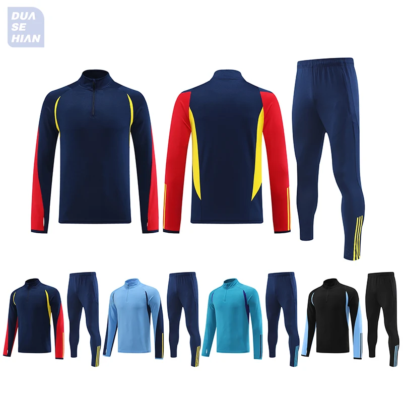 Top Trends: Men&#039;s Football Long SleevesHalf Zipper Uniforms Sport Training New Breathable Top Soccer Training Suit Winter Sportswear Jacket Shoppable Styles