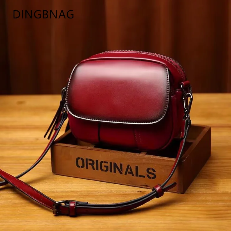 Top Trends: Luxury Designer Bag Ladies Genuine Leather Handbags Women Top Handle Bags Big Large Vintage Small Round Bag For Women Shoppable Styles