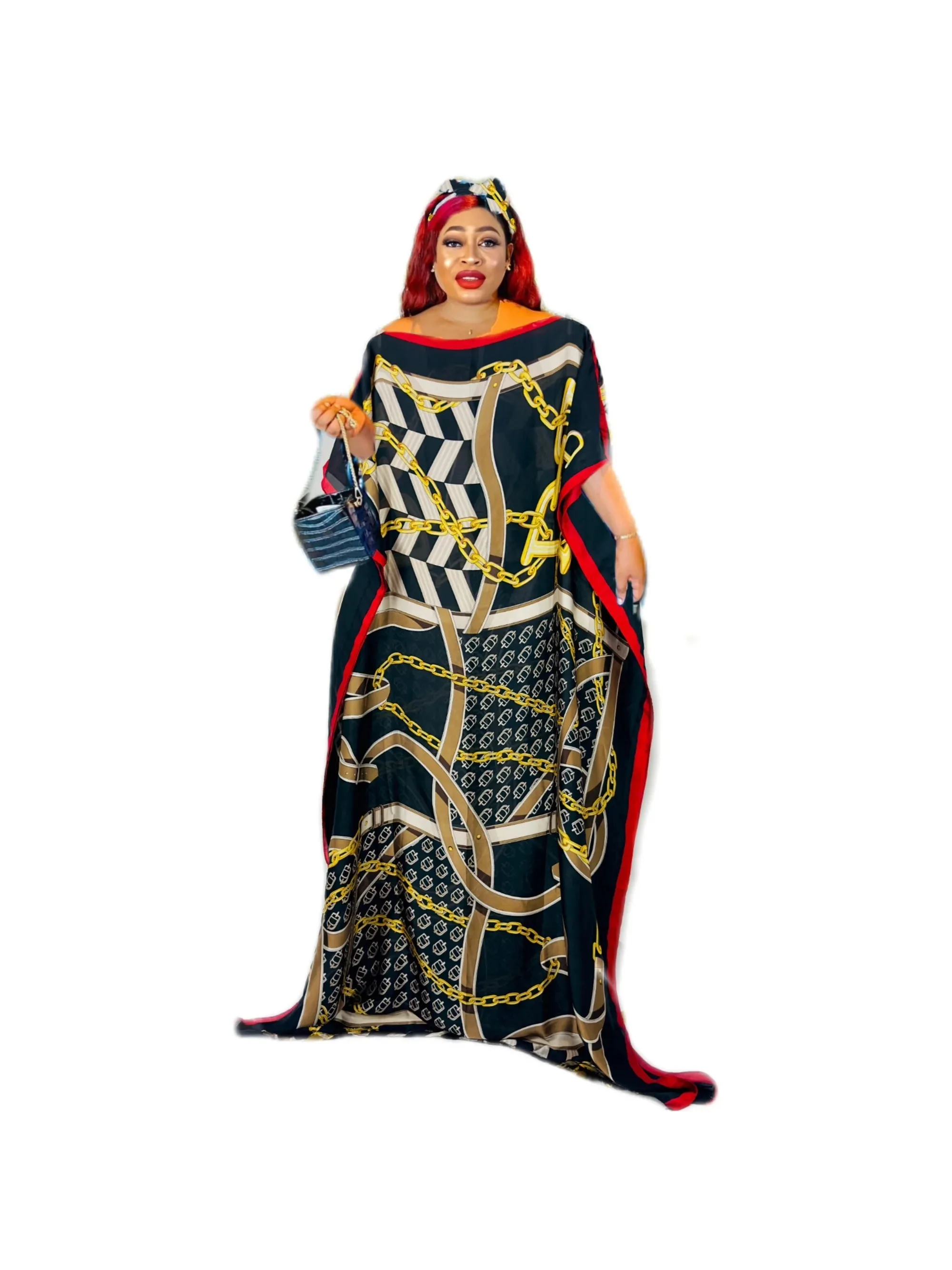 Top Trends: 2024 New Style Fashion Oversize African Women Clothing Dubai Dashiki Abaya Free Size Print Design With Scarf Loose Long Dress Shoppable Styles