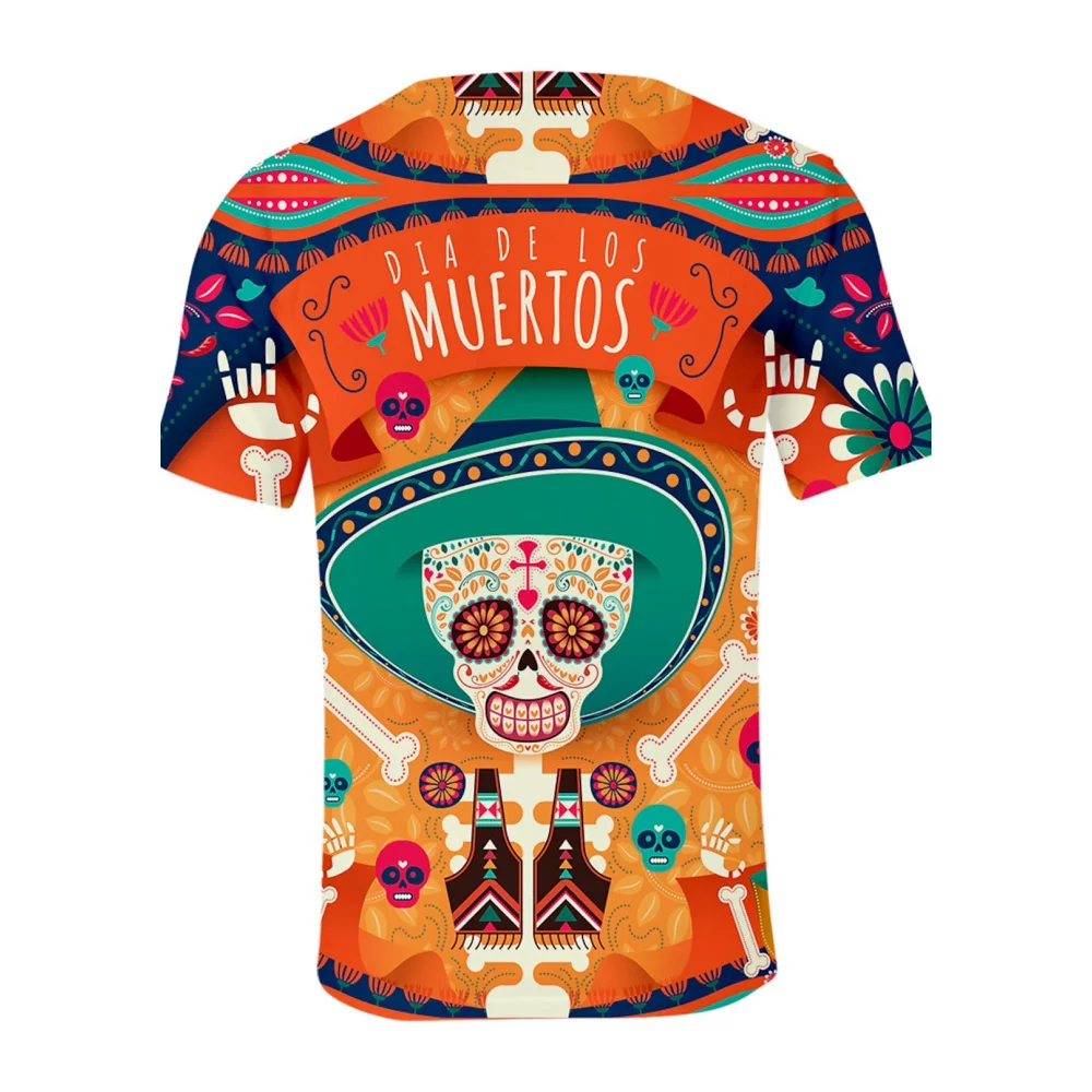 Top Trends: Funny Sugar Skull Mexican T-shirt Anime Cartoon Anime Mexico Independence Day Day Of The Dead T-shirt For Men Women's Top Tees Shoppable Styles