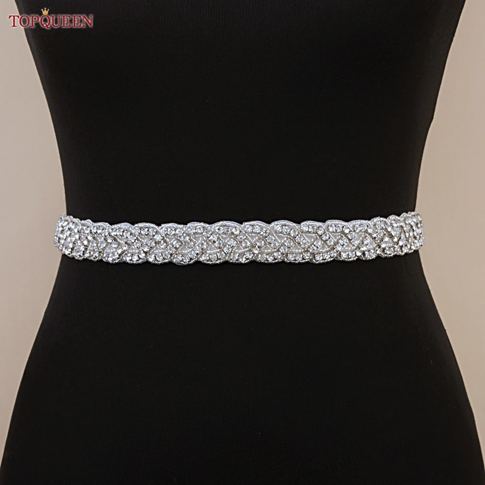 Top Trends: TOPQUEEN Women's Rhinestones Belt Handmade Wedding Dresses Belt Marriage Bridal Ribbon Belts Wedding Bride Sash Party Belt S216 Shoppable Styles