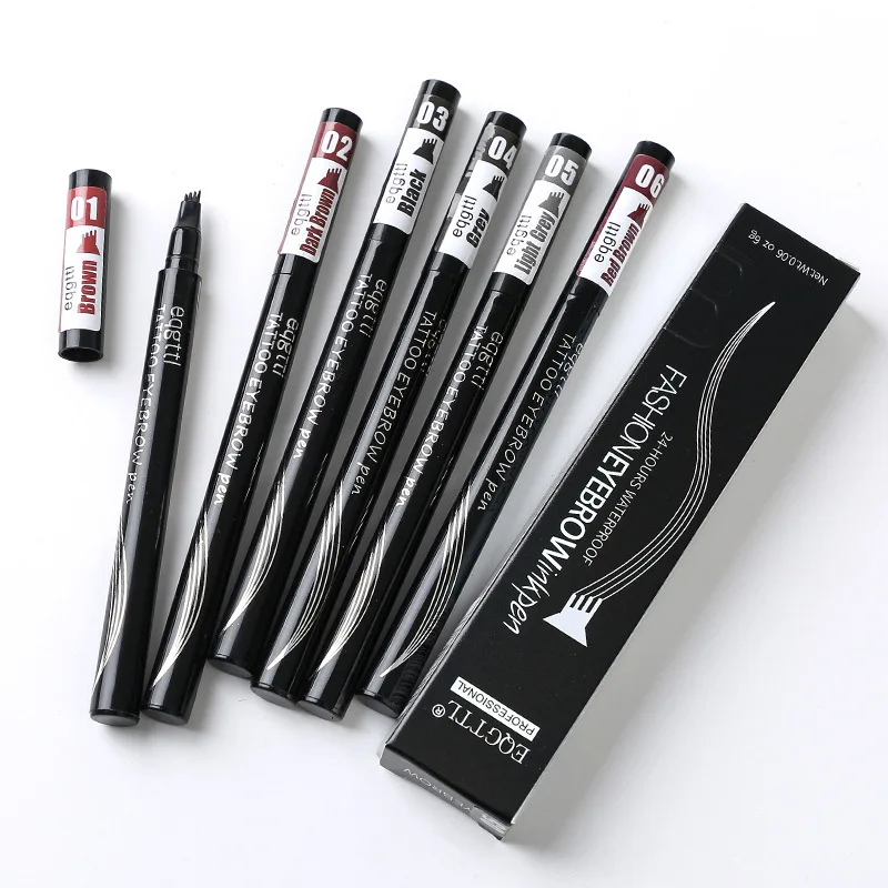 Top Trends: 6Colors Natural Eyebrow Pen Waterproofeye Brow Tint Makeup Eyebrow Pencil Female Makeup Eye Cosmetic Beauty Makeup Cosmetics Shoppable Styles - Image 6