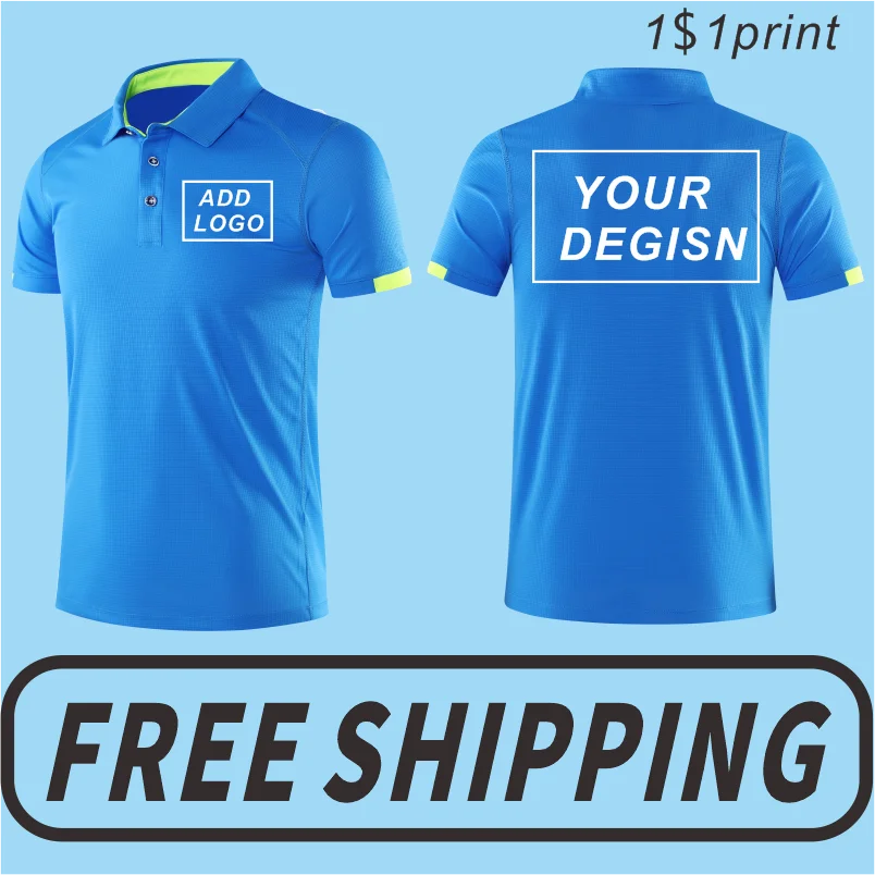 Top Trends: Quick-drying Sports Polo Shirt Custom Design Company Brand Logo / print Embroidery Breathable Lapel Short Sleeve Polo Shirts Shoppable Styles