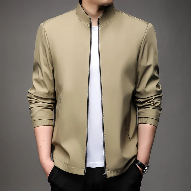 Top Trends: 2023 Autumn And Winter Men&#039;s Solid Round Neck Zipper Cardigan Jacket Stand Up Collar Solid Fashion Casual Formal Coat Tops Shoppable Styles