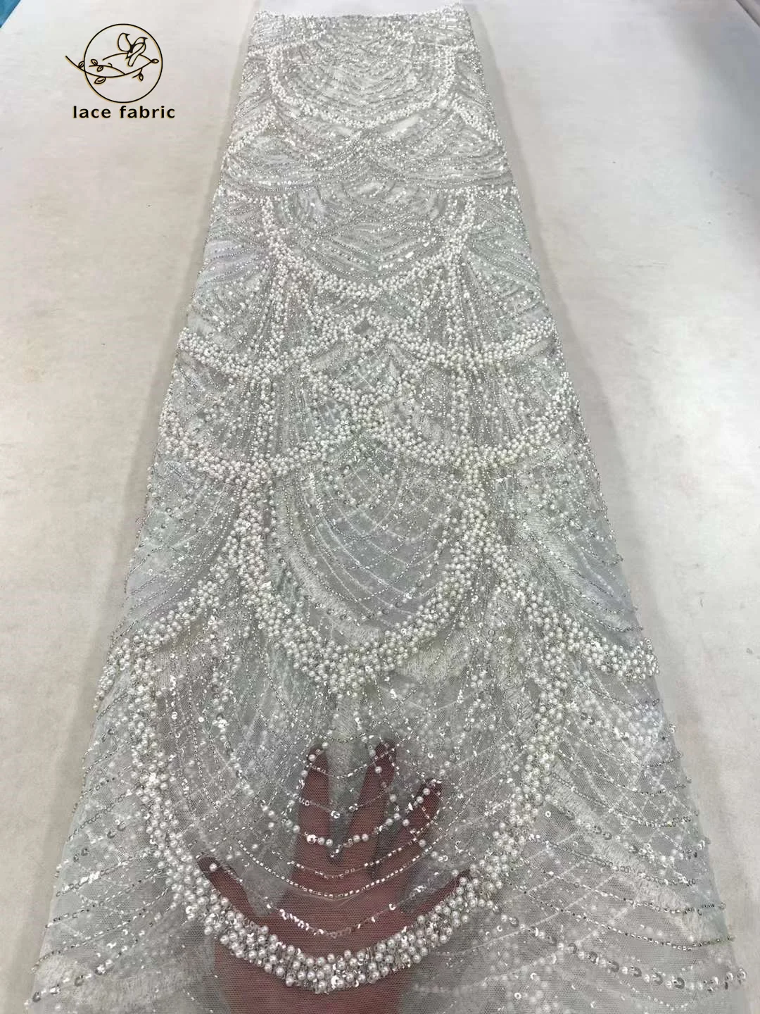 Top Trends: White African Handmade Beads Sequins Lace Fabric 2023 High Quality French Groom Embroidery Nigerian Net Lace Fabrics For Sewing Shoppable Styles