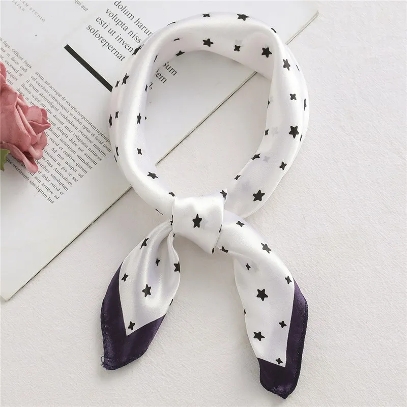 Top Trends: 50cm Silk Square Leopard Scarf Women Satin Neck Hair Tie Band Soft Neckerchife Hair Band Bag Hijab Female Foulard Shoppable Styles - Image 4