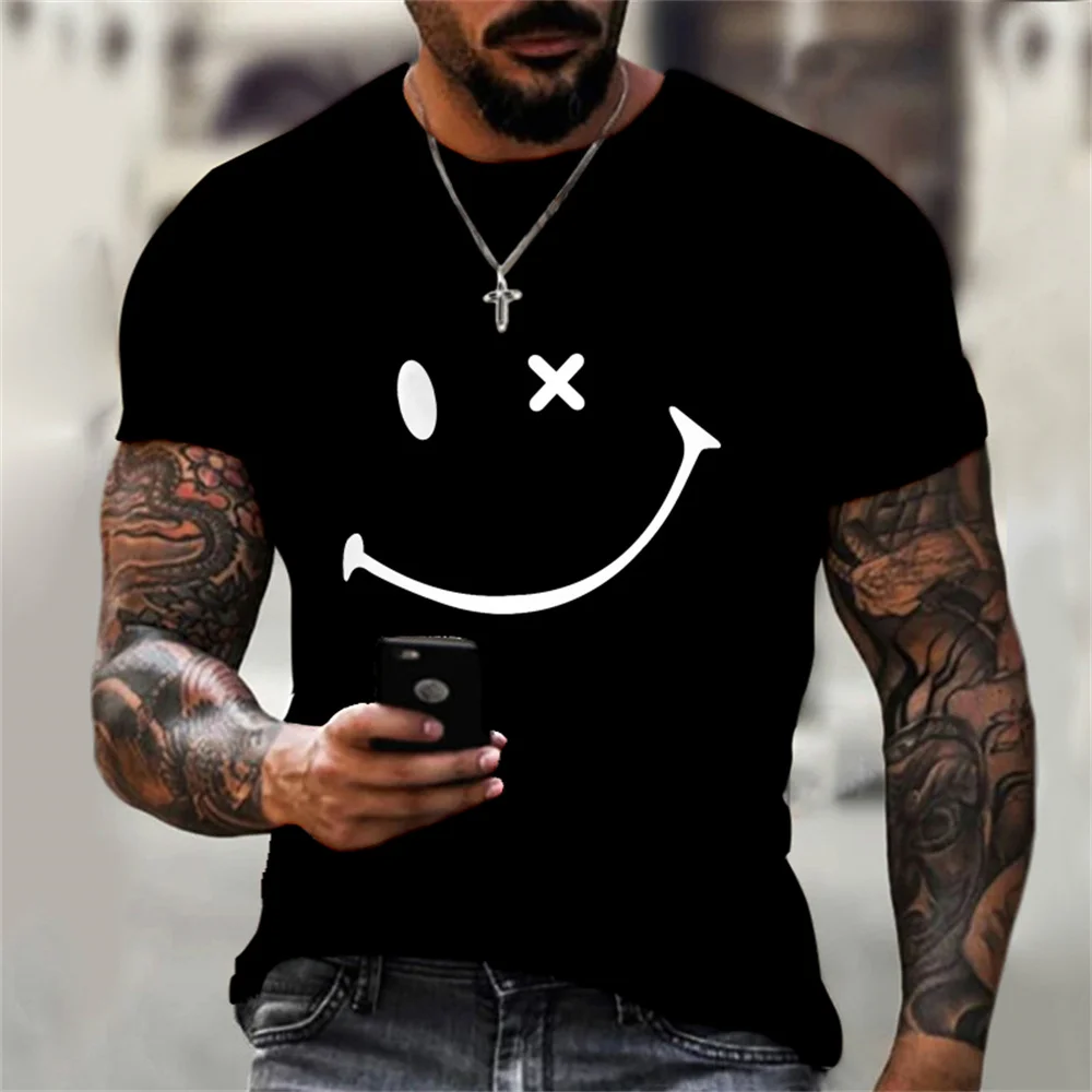 Top Trends: Solid Color Mens T-shirt For Men New Trendy Summer Fashion Simple 3D Funny Printing Oversized Short Sleeve Tops Tee Shirts Shoppable Styles