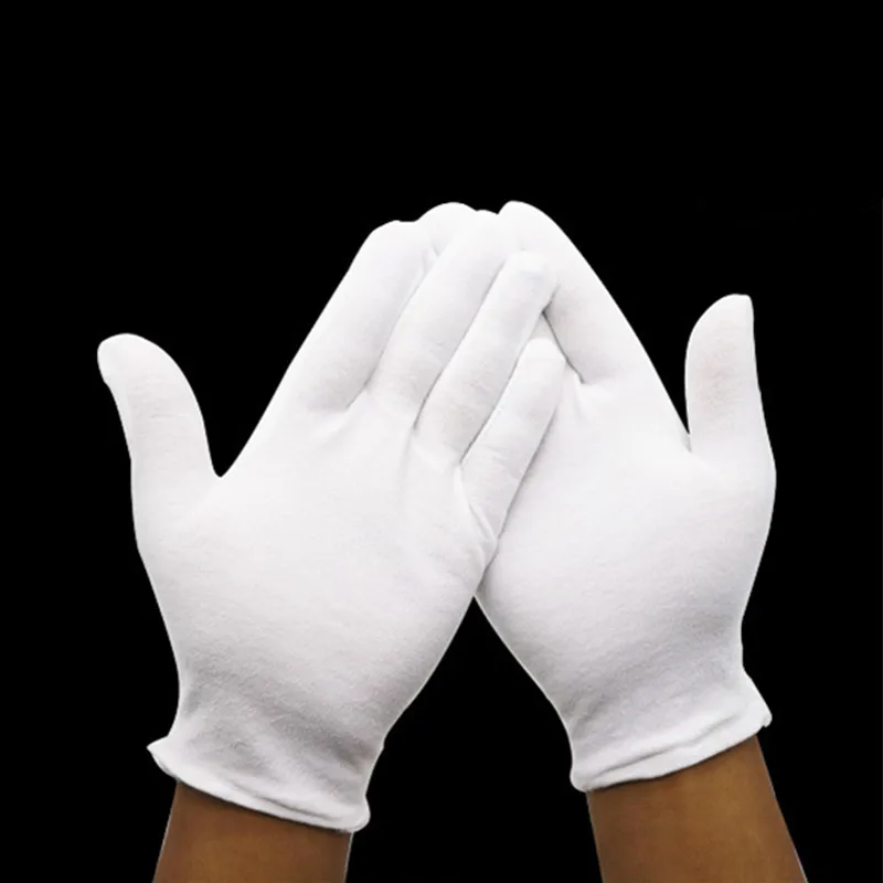 Top Trends: Full Finger White Glove For Men Women Spring Antumn Thin Drivers Cycling Etiquette Mittens Sweat Household Cleaning Gloves Shoppable Styles