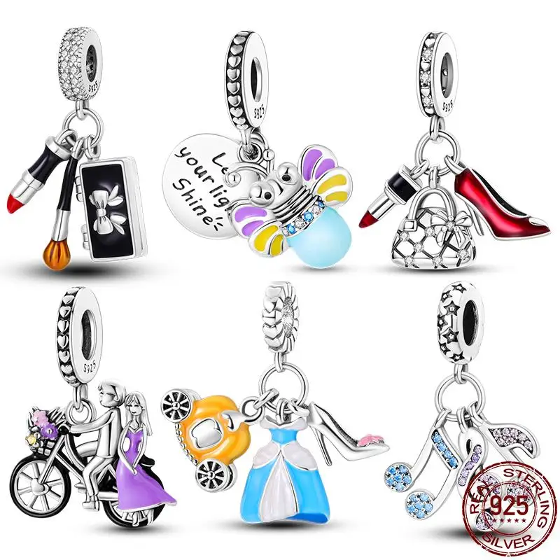 Top Trends: New In 925 Sterling Silver Luminous Colorful Fireflies Charms Fit Pandora Bracelet Bead DIY Jewelry For Women Gift Hot Sale Shoppable Styles