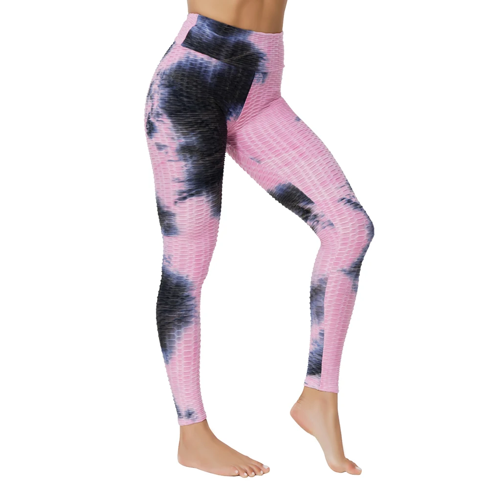 Top Trends: Sexy Tie Dye Ink Leggings Women High Waist Anti Cellulite Push Up Tights Gym Workout Fitness Running Butt Lifting Yoga Pants Shoppable Styles