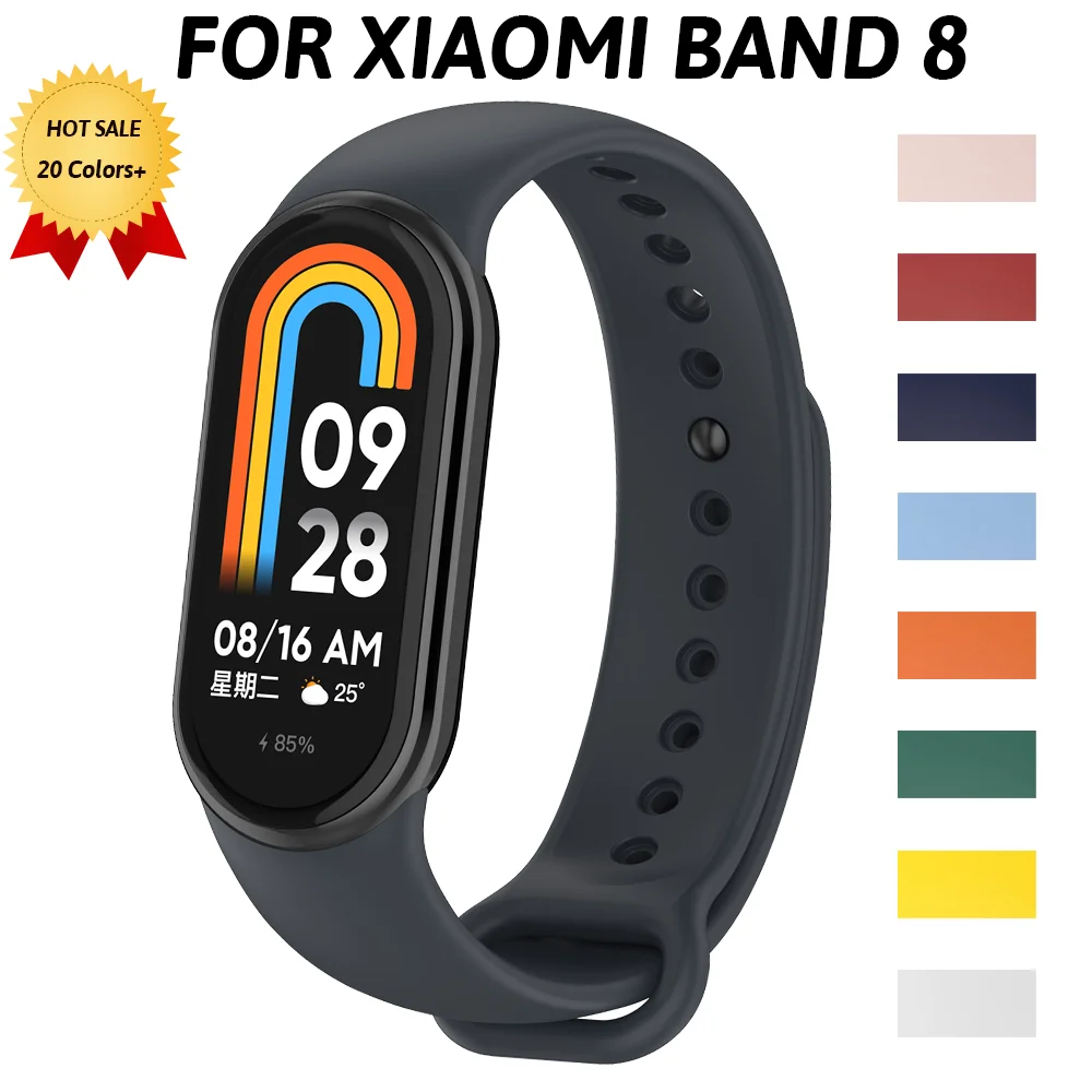 Top Trends: Rubber Strap For Mi Band 8 Bracelet Xiaomi Mi Band 8 NFC Silicone Sport Strap Quick Release Correa Miband 8 SmartWatch Wristband Shoppable Styles