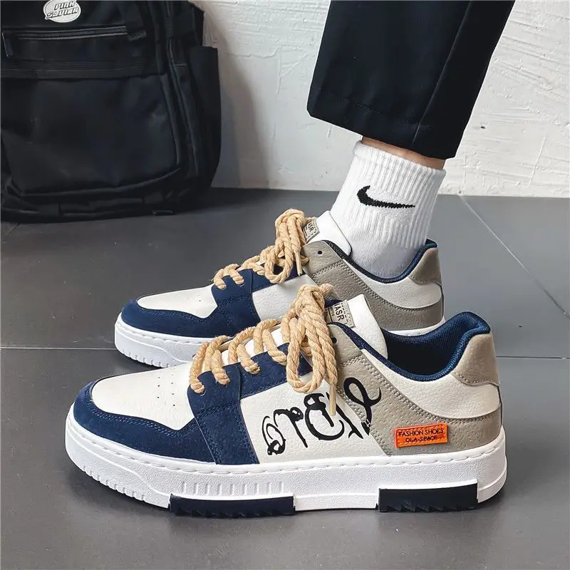 Top Trends: Men Casual Shoes Spring Men Sneakers Light Shoes Men Vulcanize Shoes White All-match Shoes Male Flats Lace-up Platform Shoes Shoppable Styles