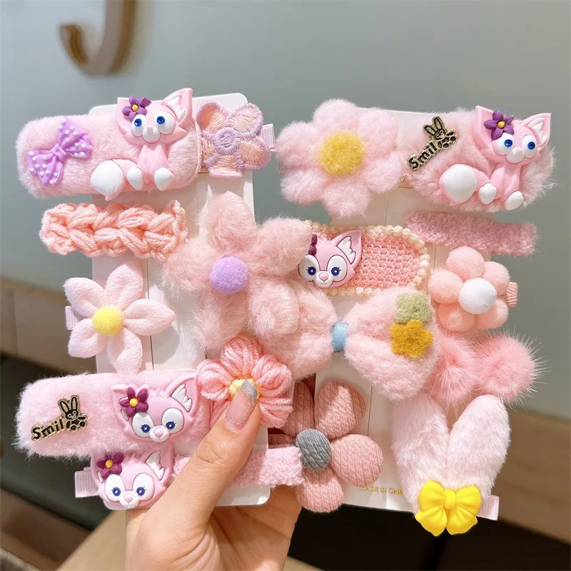 Top Trends: 8PCS / Set Cute Plush Cartoon Hair Clips Hairpin Girls Kids Flower Bow Hair Barrettes Clips Hairgrip Hair Accessories Winte Shoppable Styles - Image 3