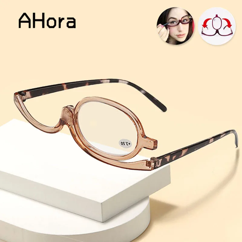 Top Trends: Ahora Multifunctional Makeup Reading Glasses Ladies 180 Degree Rotation Make Up Glasses For Presbyopia Women Eyewear Diopters Shoppable Styles