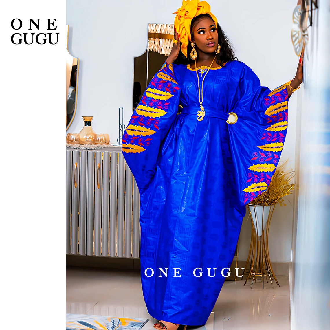 Top Trends: Royal Blue High Quality African Bazin Riche Boubou Dress For Women Nigerian Wedding Party Gown Long Robe Baisn Sewn Dress Shoppable Styles