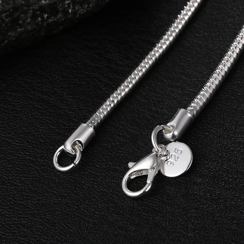 Top Trends: 40-75cm 925 Sterling Silver 1MM / 2MM / 3MM Solid Snake Chain Necklace For Men Women Fashion Jewelry For Pendant Free Shipping Shoppable Styles - Image 6