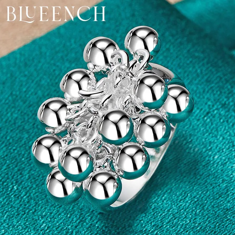 Top Trends: Blueench 925 Sterling Silver Ball Bead Mushroom Ring For Women's Party Wedding Fashion Glamour Jewelry Shoppable Styles