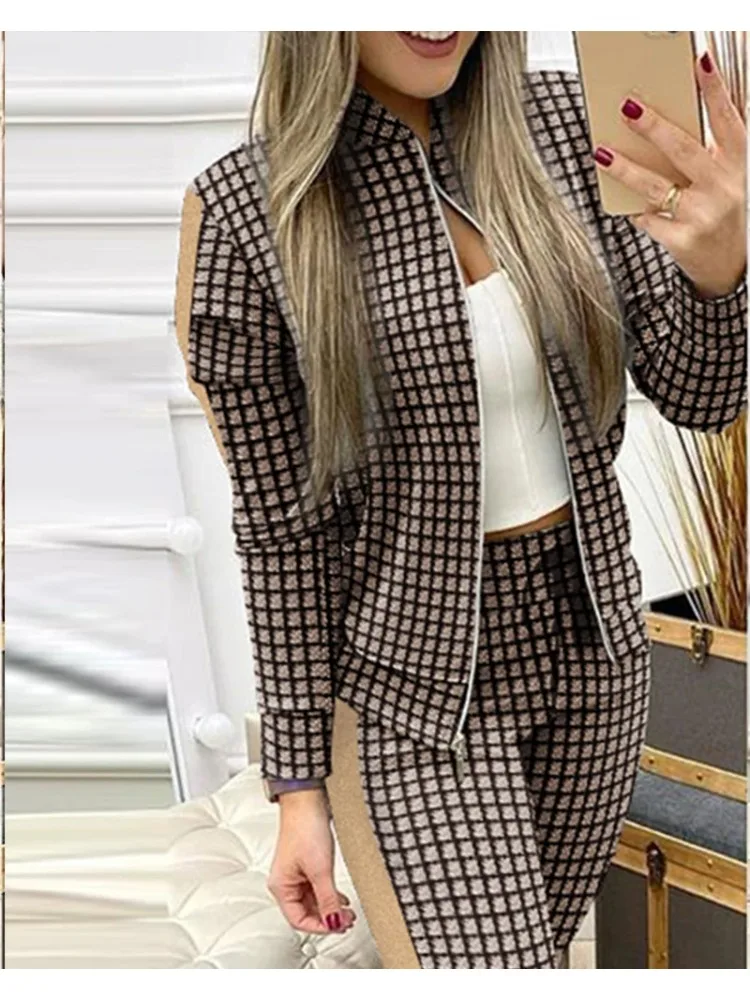 Top Trends: Set Woman 2 Pieces Trouser Suits Zipper Jacket Pants Tracksuit Women Patchwork Sportwear Casual Female Jogging Suit Plus Size XL Shoppable Styles