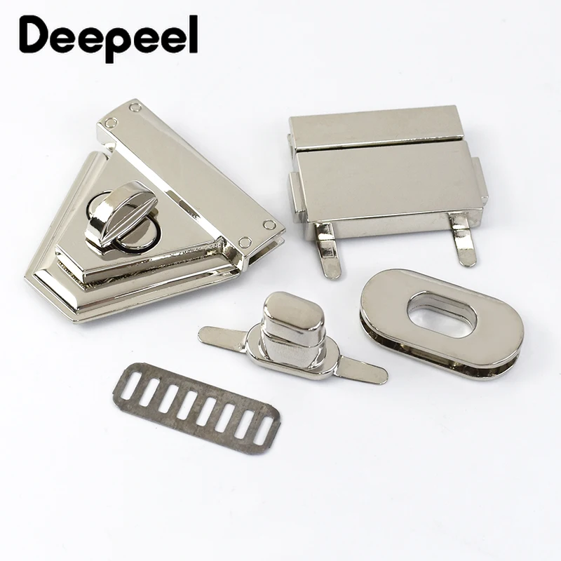 Top Trends: 2Pcs Deepeel Metal Silver Locks Buckle Bag Twist Turn Lock Clasps Handbag Purse Closure Clasp DIY Crafts Hardware Bags Accessory Shoppable Styles - Image 4