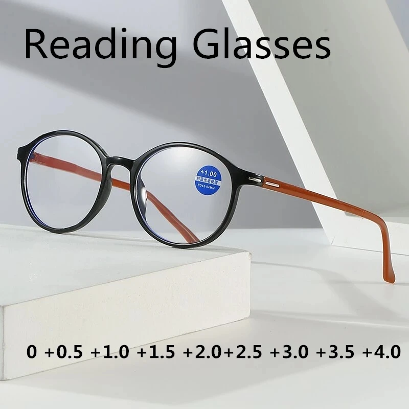 Top Trends: Iboode Retro Reading Glasses Women Ellipse Frame Mens Glasses Blue Light Glasses HD Presbyopia EyeGlasses 0+ 1.0+ 2.0+ 2.5 To + 4.0 Shoppable Styles