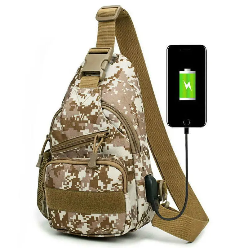 Top Trends: Tactical Men Chest Bag Oxford Army Military Outdoor Men Shoulder Bag USB Charging Camouflage Hiking Crossbody Bag Men Waist Pack Shoppable Styles