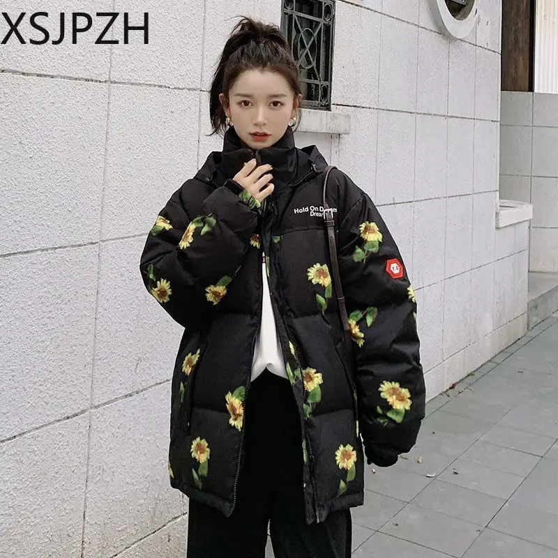 Top Trends: Cotton-Padded Long Down Jacket For Couples, Female Tooling Jacket, Loose Winter Clothes, Korean Version, Tide, New, 2022 Shoppable Styles