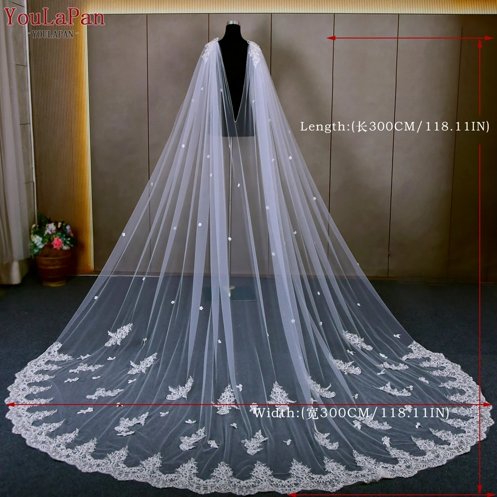 Top Trends: YouLaPan VG71 Wedding Shawls Lace Wrap For Wedding Dresses With Flower Women Cape Veil Wedding Jackets Wrap For Wedding Dress Shoppable Styles - Image 2