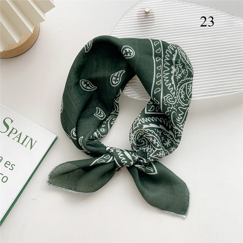 Top Trends: Cashew Print Square Scarf Cotton Linen Small Neck Scarves Neckerchief Bohemian Print Turban Headband Decor Bandanas Hair Bands Shoppable Styles