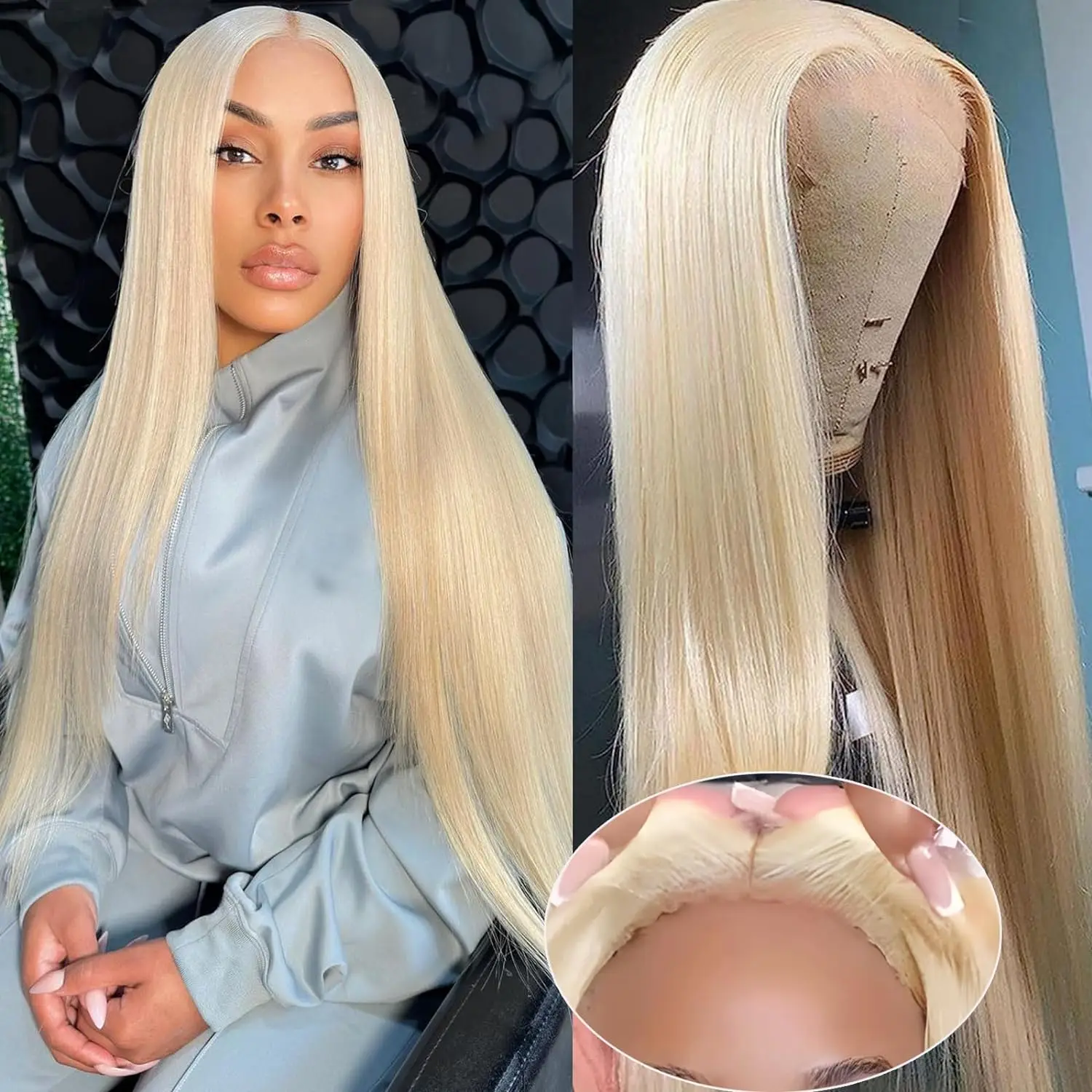 Top Trends: 613 Honey Blonde 13x4 Lace Front Human Hair Wigs Color Straight 180 Density HD Transparent Glueless Wig Human Hair Ready To Wear Shoppable Styles