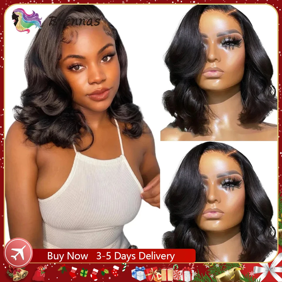 Top Trends: Body Wave Bob Wig 13x4 Peruvian Body Wave Lace Front Wigs Natural Color Preplucked Human Hair Lace Frontal Wigs For Black Women Shoppable Styles