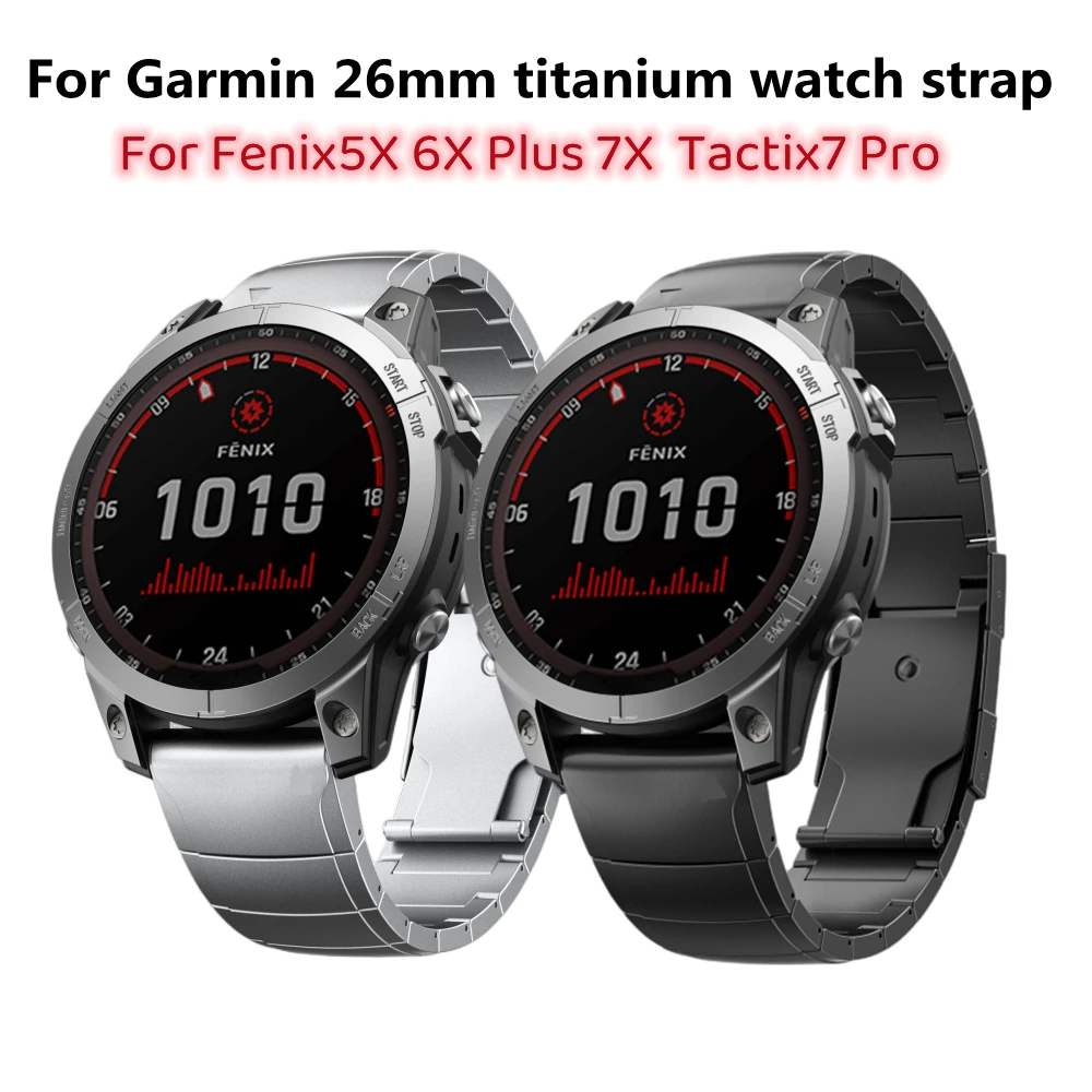 Top Trends: Garmin 22mm 26mm Titanium Quick Fit Watch Band Bracelet For Fenix 7 7X 6 6XPro 5 5X Plus Instinct Epix Gen2 Strap Wristband Shoppable Styles