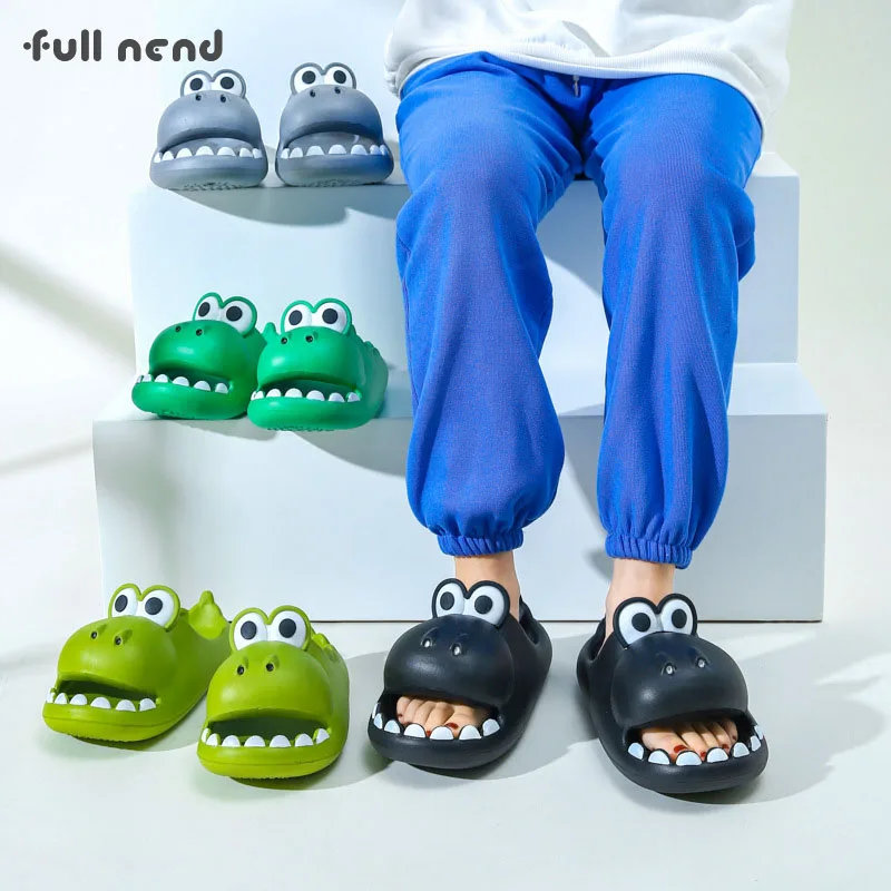 Top Trends: Thick Sole Man Women Dinosaur Slippers 2022 Summer Couples Home Anti-skid Couple Parents Kids Indoor Household Funny Slippers Shoppable Styles